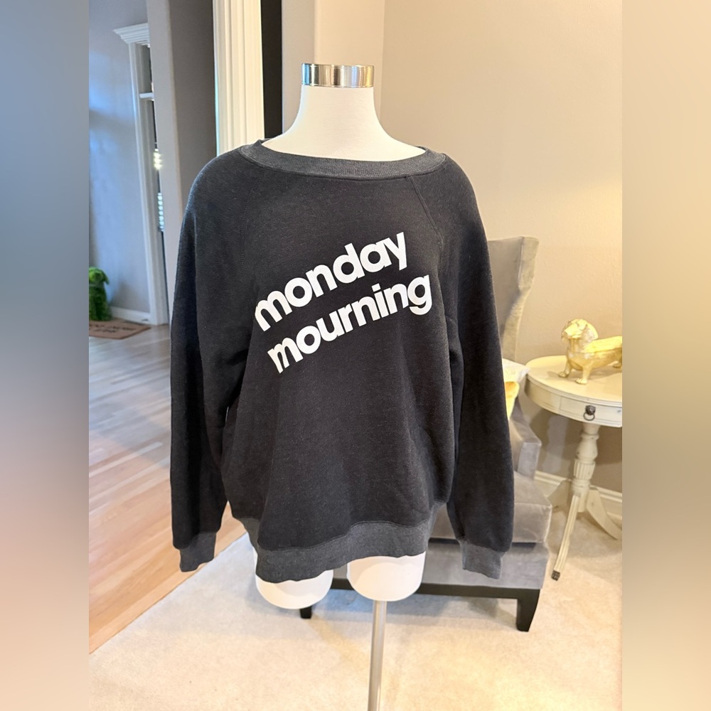 Wildfox NWT Monday Mourning Sweatshirt (Size Small)